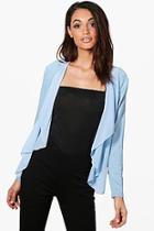 Boohoo Alison Lightweight Waterfall Chiffon Jersey Jacket