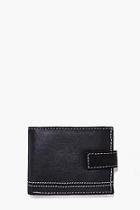 Boohoo Real Leather Wallet With Contrast Stitch