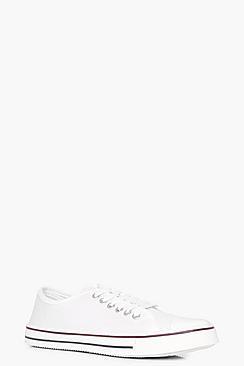 Boohoo Maisie Lace Up Canvas Pump