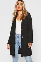 Boohoo Petite Button Front Wool Coat