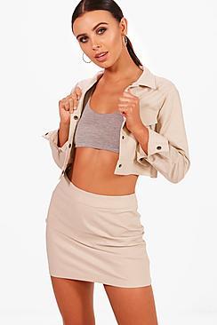 Boohoo Petite Cropped Jacket & Skirt Co-ord