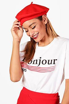Boohoo Amy Bright Felt Beret