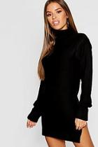 Boohoo Petite Knitted Roll Neck Jumper Dress