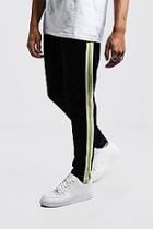 Boohoo Original Man Tricot Joggers With Tape