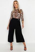 Boohoo Plus O-ring Belted Tailored Culotte Trouser