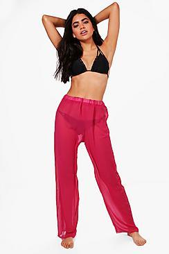 Boohoo Maya Wide Leg Beach Trouser