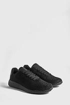 Boohoo Knitted Sneaker With Sport Sole