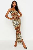 Boohoo All Sizes Animal Print Cami Maxi Dress