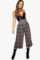 Boohoo Petite Kate Extreme Oversized Check Culotte