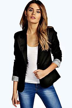 Boohoo Jade Colour Block Blazer