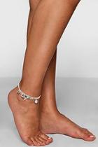 Boohoo Moon Arrow And Star Charm Anklet 4 Pack
