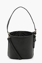 Boohoo Drawstring Cylinder Bucket Bag
