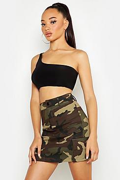Boohoo Camo Cargo Mini Skirt