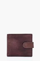 Boohoo Genuine Leather Bifold Tab Wallet