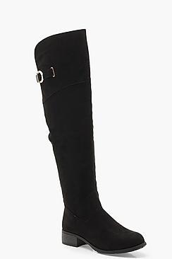 Boohoo Elastic Back Rider Boots