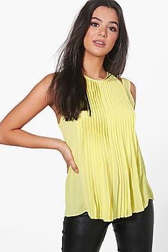 Boohoo Helen Pleat Front Top