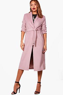 Boohoo Jade Belted Wrap Maxi Robe Coat
