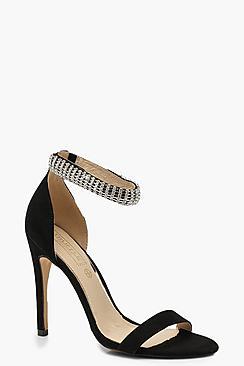 Boohoo Embellished 2 Part Heels