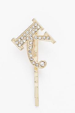 Boohoo Katie Diamante K Initial Hair Slide