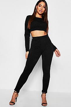 Boohoo Flocked Leopard Print Skinny Trouser