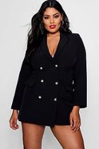 Boohoo Plus Catriona Button Blazer Dress