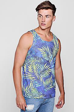 Boohoo Palm Print Vest