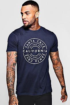 Boohoo Santa Cruz Slogan T-shirt