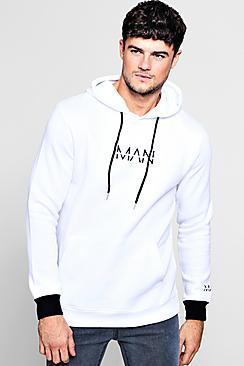 Boohoo Original Man Hoodie With Contrast Detailing