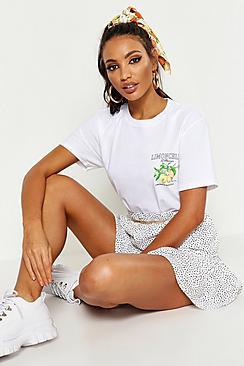 Boohoo Limoncello Pocket Print T-shirt