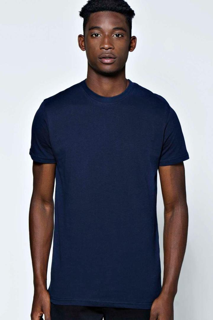 Boohoo Basic Crew Neck T Shirt Navy