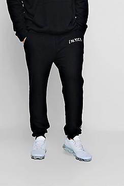 Boohoo Loose Fit Nyc Slogan Joggers