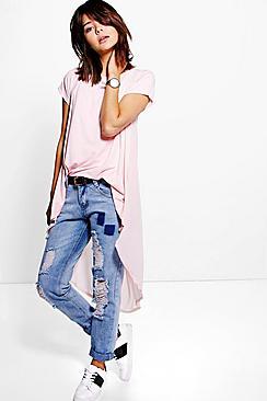 Boohoo Anna Chiffon Dip Back Top