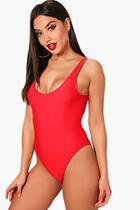 Boohoo Florida Eyelet Waisted Push Up Enhance Swimsuit