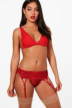 Boohoo Ebony Suspender String Set