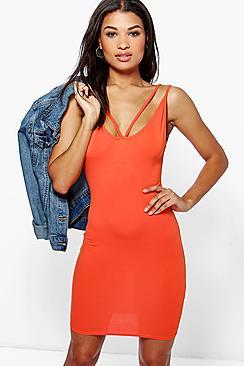 Boohoo Arabella Double Strap Bodycon Dress