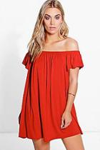 Boohoo Plus Karina Drape Sleeve Mini Dress