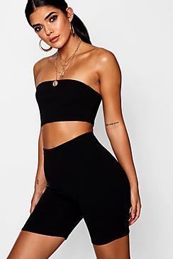 Boohoo Bandeau Cycling Short Co-ord Set