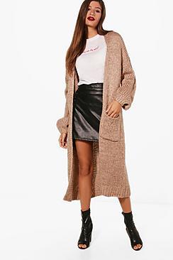 Boohoo Heather Oversized Chunky Cardigan