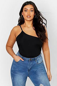Boohoo Plus Basic One Strap Rib Cami