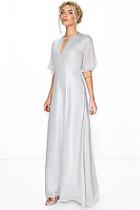 Boohoo Boutique Ivy Shimmer Fabric Keyhole Maxi Dress