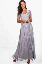 Boohoo Tall Boutique Soraya Sequin & Beaded Maxi Dress
