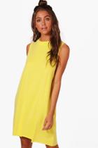 Boohoo Lucia High Neck Lounge Dress Yellow