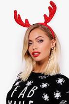 Boohoo Erin Tinsel Reindeer Christmas Headband