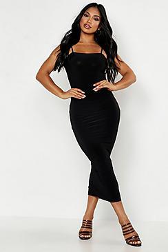 Boohoo Double Up Slinky Midaxi Skirt