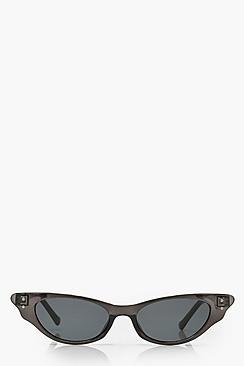 Boohoo Transparent Frame Cat Eye Sunglasses