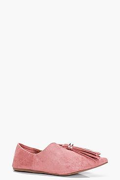 Boohoo Macy Tassel Pointed Flat
