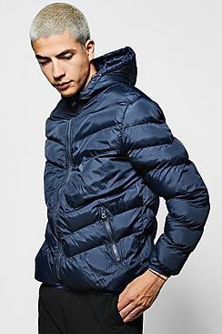 Boohoo Hooded Quilted Jacket