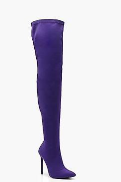Boohoo Stretch Over The Knee Boots