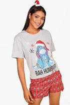 Boohoo Beth Eeyore Humbug Short Pj Set