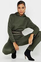 Boohoo Aztec Tape Hoody Co-ord Set
